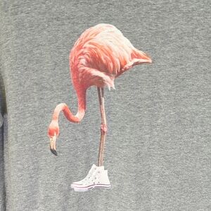 Home T Unisex Small Flamingo Converse Tshirt Mens Women Humor Shirt